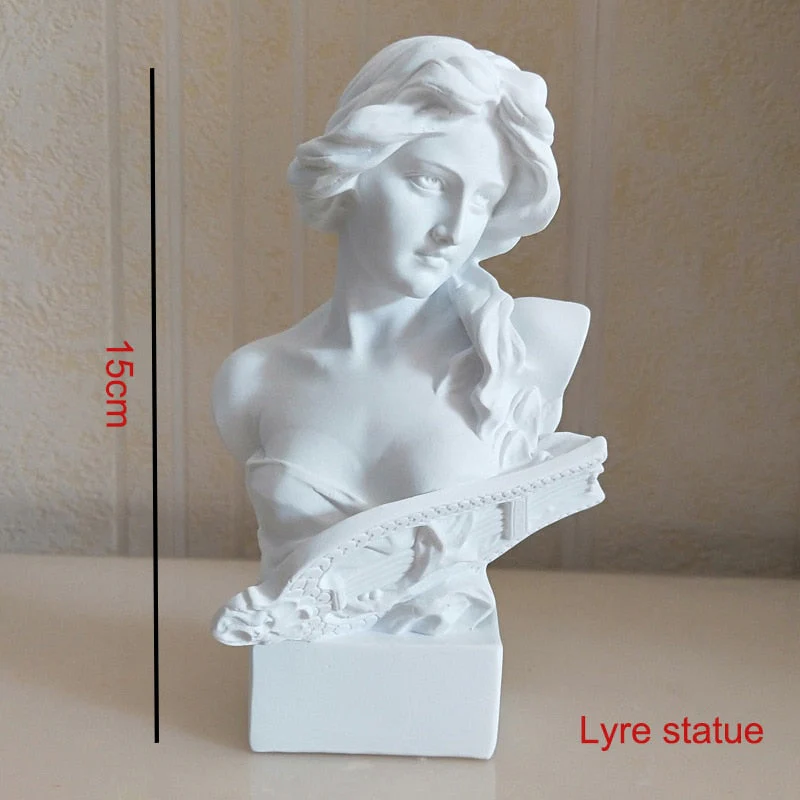 HULIANFU W&G Nordic Vase Home Decor Vase Creative Human Head Portrait Flower Vases Room Decoration Resin David Flower Vase Room Decor - Deanwangkt