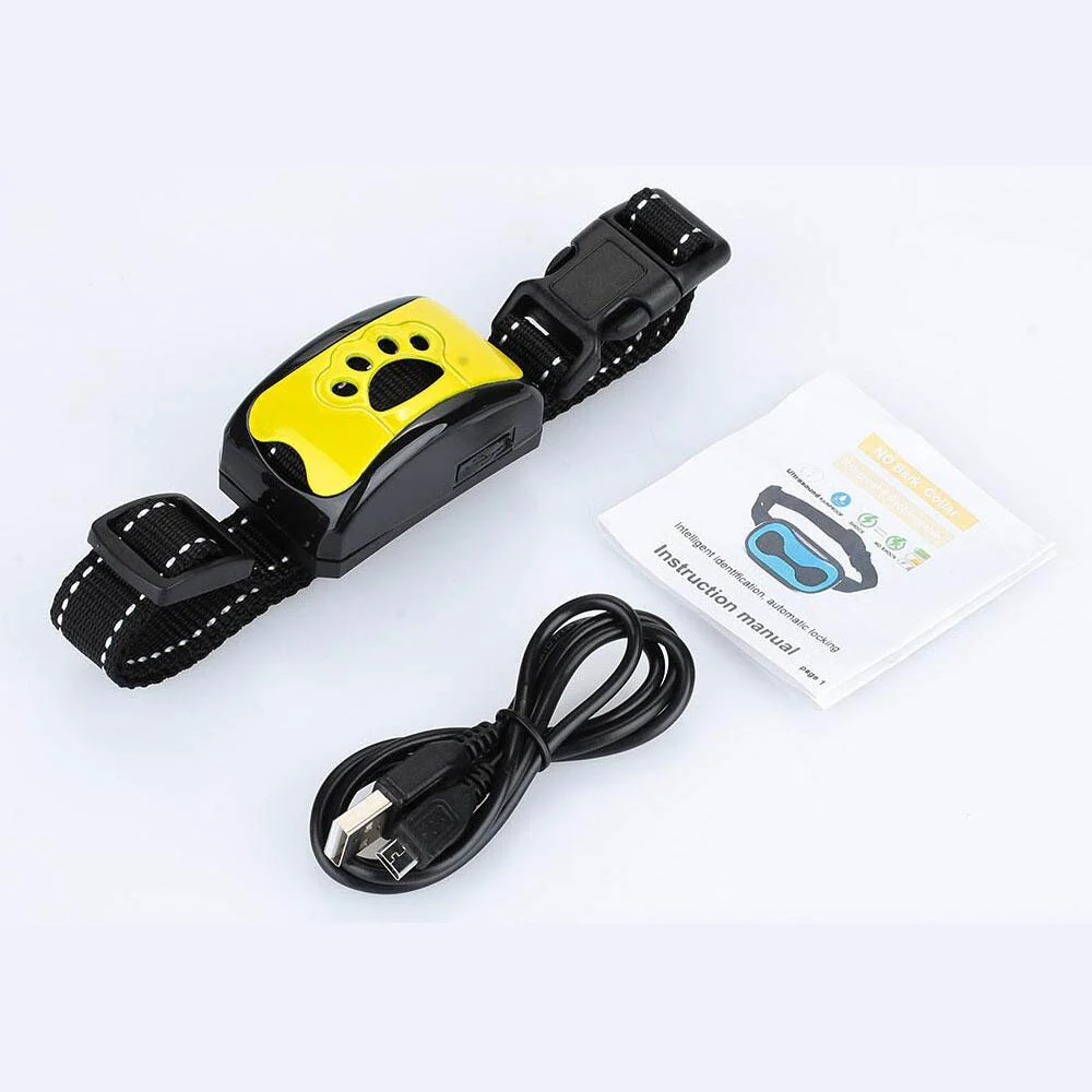 HULIANFU Pet Dog Anti-Barking Automatic Collar Dog Training Collar USB Electric Ultrasonic Dog Stop Barking Vibration Anti Bark Collar - Deanwangkt