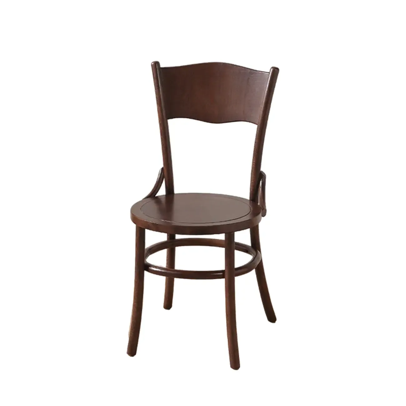 Mid-Century Modern Round Wood Dining Chair