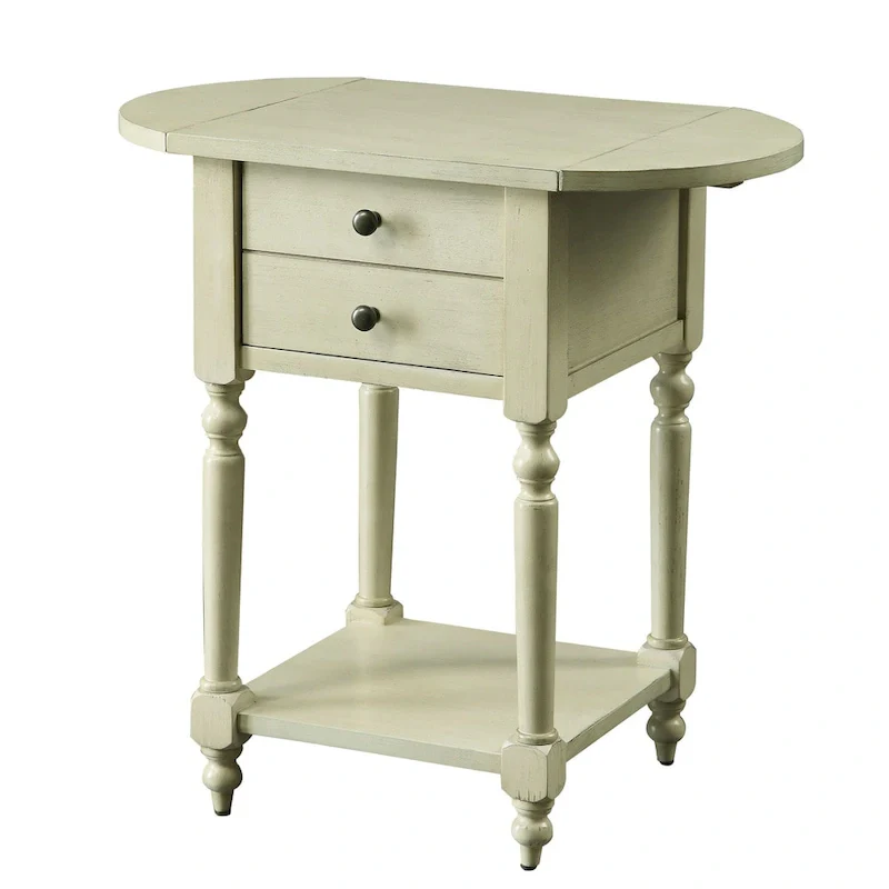 Kist French Country 25-inch Solid Wood 1-Shelf Side Table by