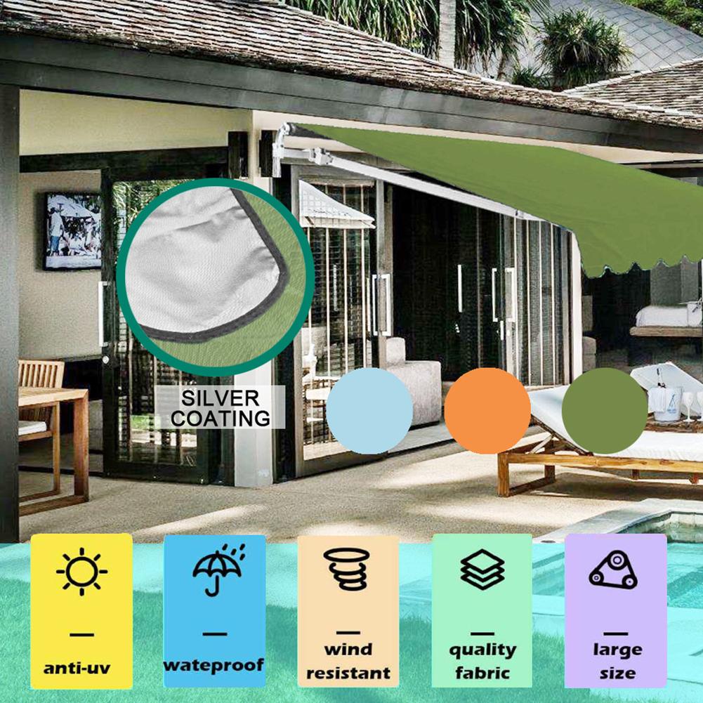 HULIANFU Waterproof Sun Shade Polyester Square Rectangle Shade Sail Garden Terrace Canopy Swimming Camping Hiking Yard Sail Awning - Deanwangkt