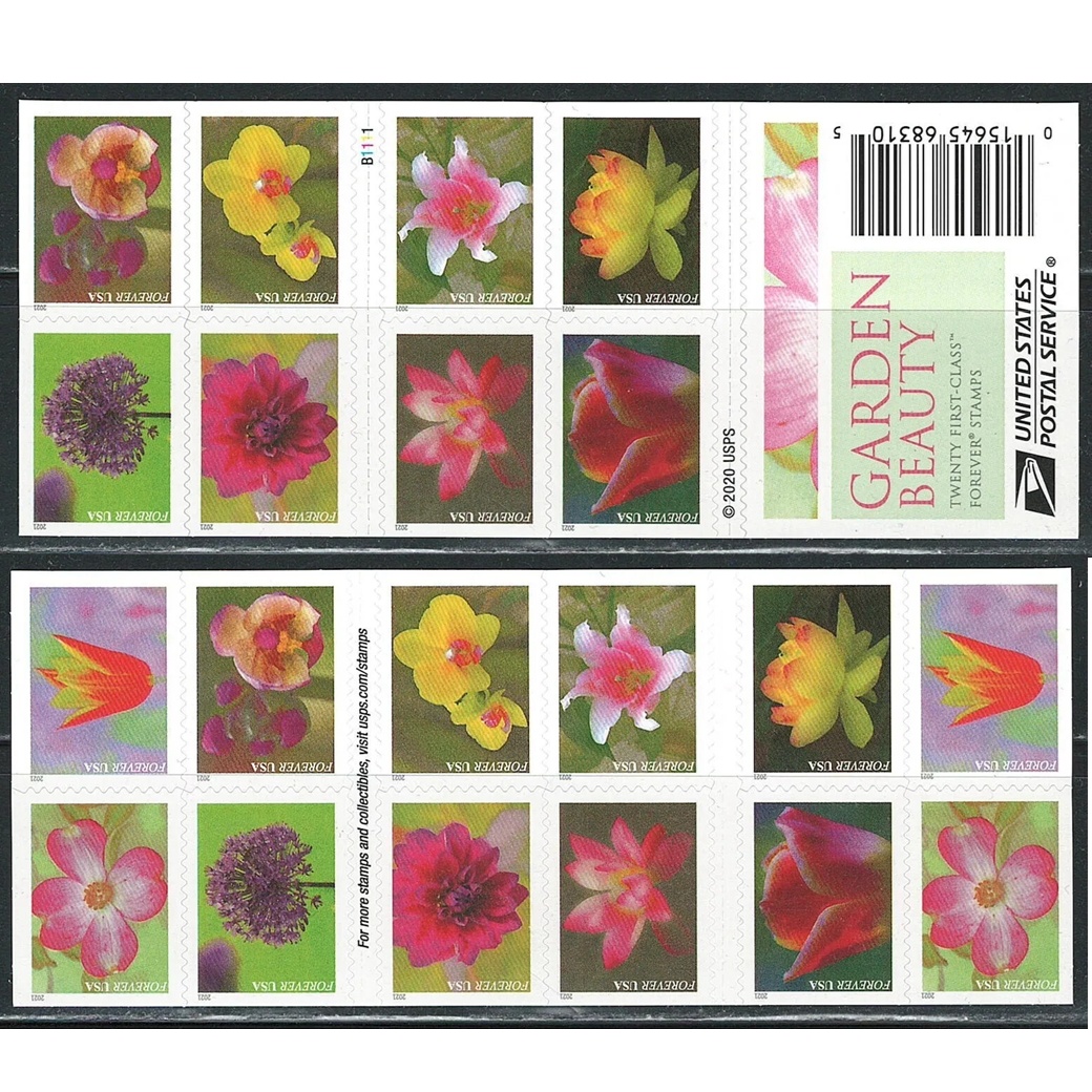 Garden Beauty 2021, (Book of 20) - TWENTYSTAMPS