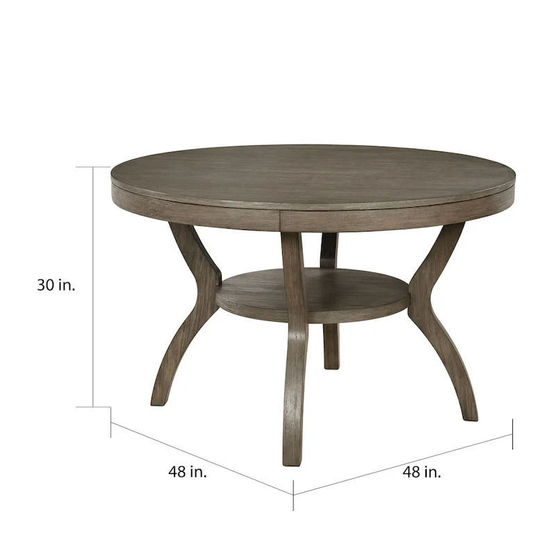 Melody Fields Rustic 48-inch Grey Wood Round Dining Table