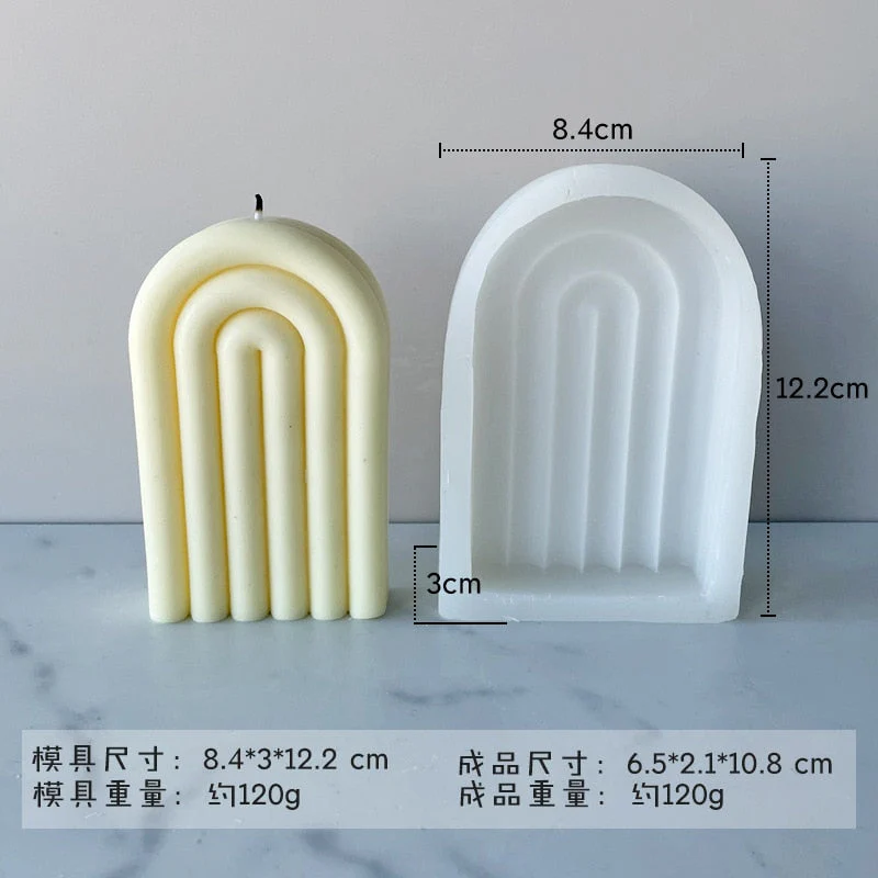 HULIANFU U-shaped Rainbow Bridge Diy Candle Silicone Mold Creative Arched Door N-Shaped Candle Mold Aromatherapy Gypsum Resin Mould - Deanwangkt