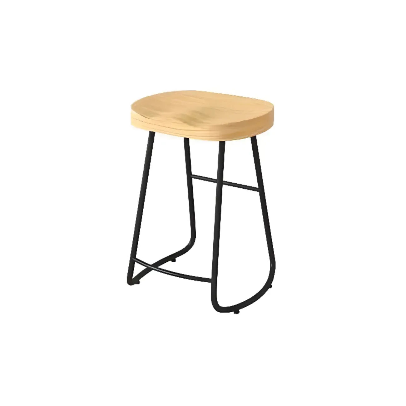 Modern Natural Wood Counter Height Bar Stools