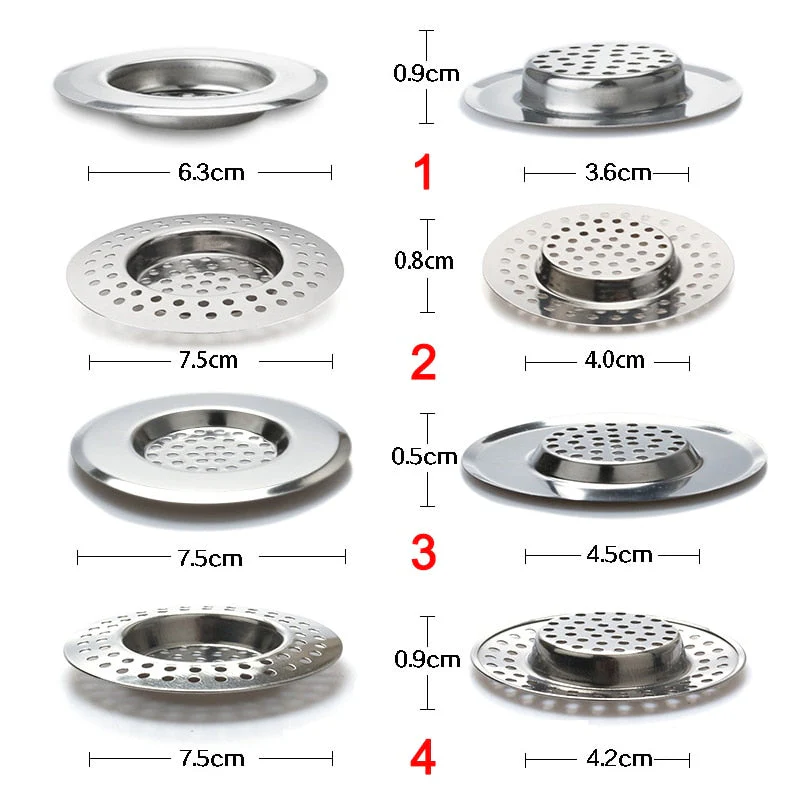 HULIANFU Kitchen Sink Strainer Stainless Steel Drain Hole Filter Trap Long Lasting Protection Against Clogging Bathroom Sink Accessories - Deanwangkt