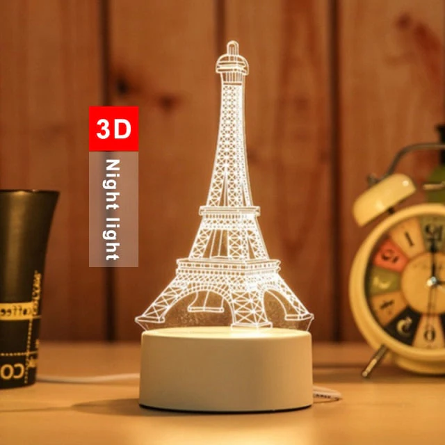 HULIANFU Romantic Love 3D Lamp Heart-shaped Balloon Acrylic LED Night Light Decorative Table Lamp Valentine  Day Sweetheart Wife  Gift - Deanwangkt