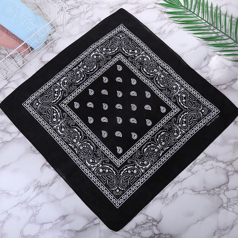 HULIANFU Tie Dye Bandana Cotton Paisley Bandanas Headbands Cowboy Handkerchiefs for Men and Women Colorful Hip-Hop Cycling Outdoor - Deanwangkt
