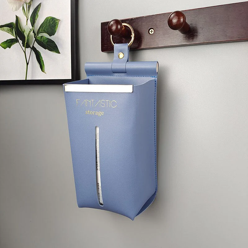 HULIANFU Leather PU Tissue Box Simple Toilet Tissue Bag Car Tissue Holder Removable Hanging Home Decorative Tissue Cover Kitchen Storage - Deanwangkt