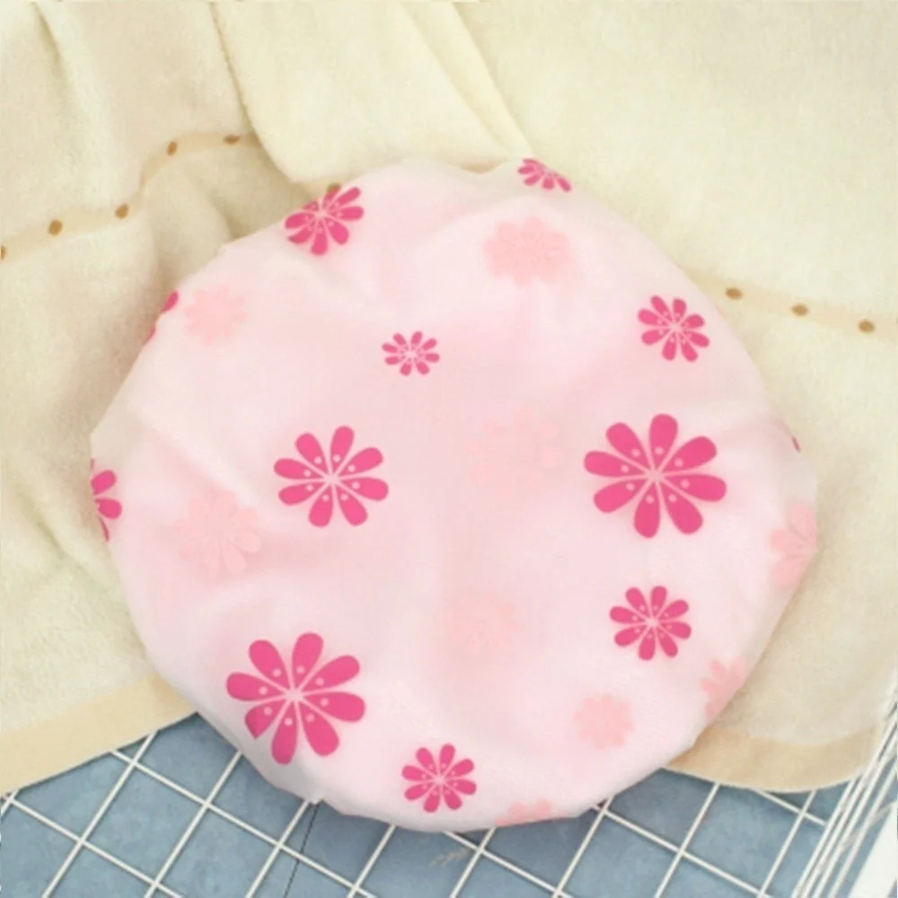 HULIANFU Sale Shower Cap Waterproof High Quality Hair Salon Elastic 1PC Thicken For Women Bath Hat Bathroom Products - Deanwangkt