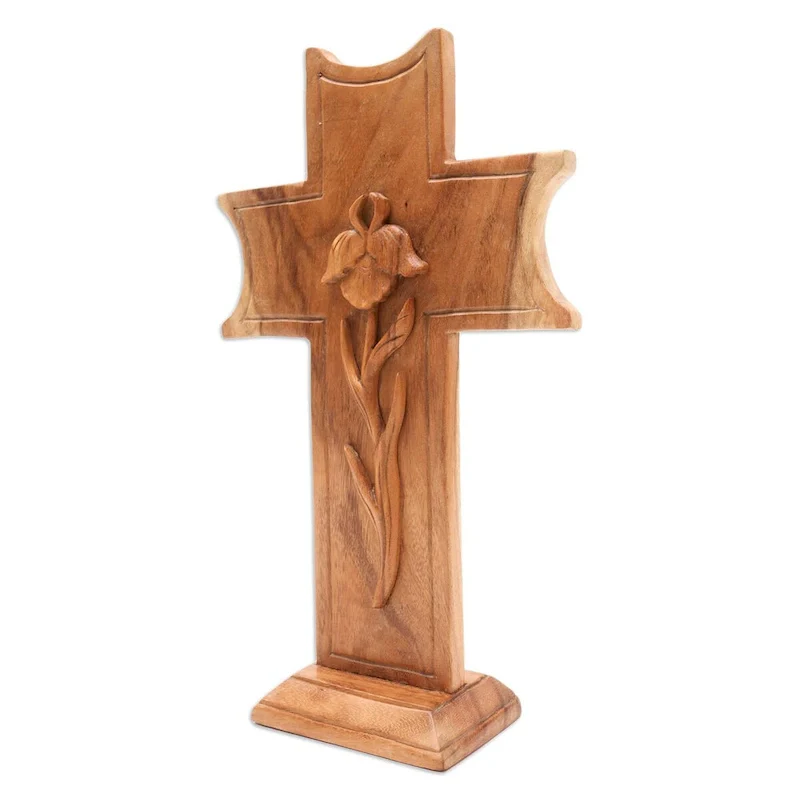 Novica Handmade Blessed Is Jesus Wood Sculpture