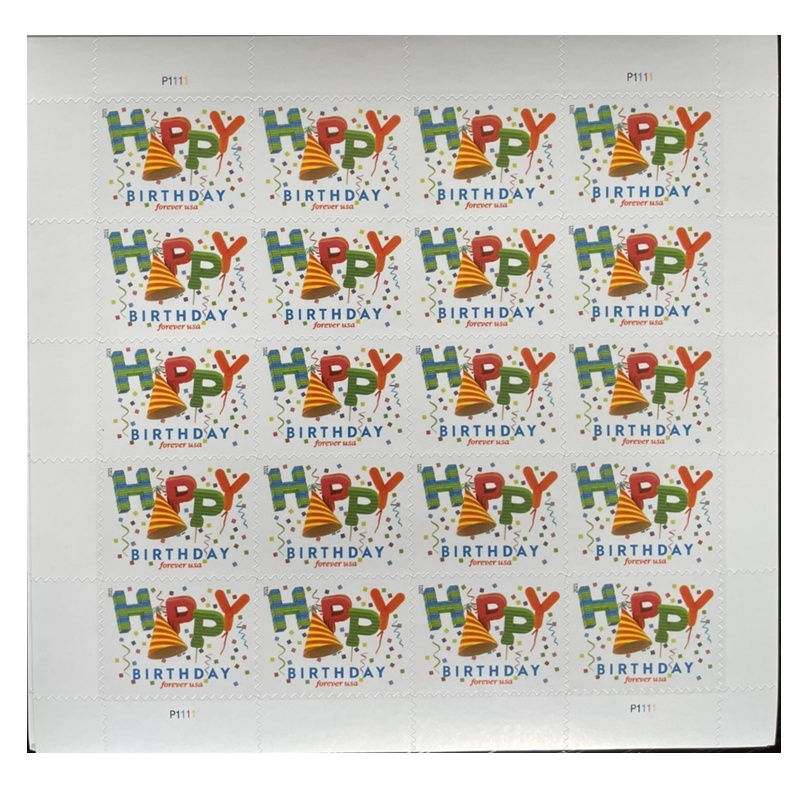 Happy Birthday 2021, (Sheet of 20) - TWENTYSTAMPS