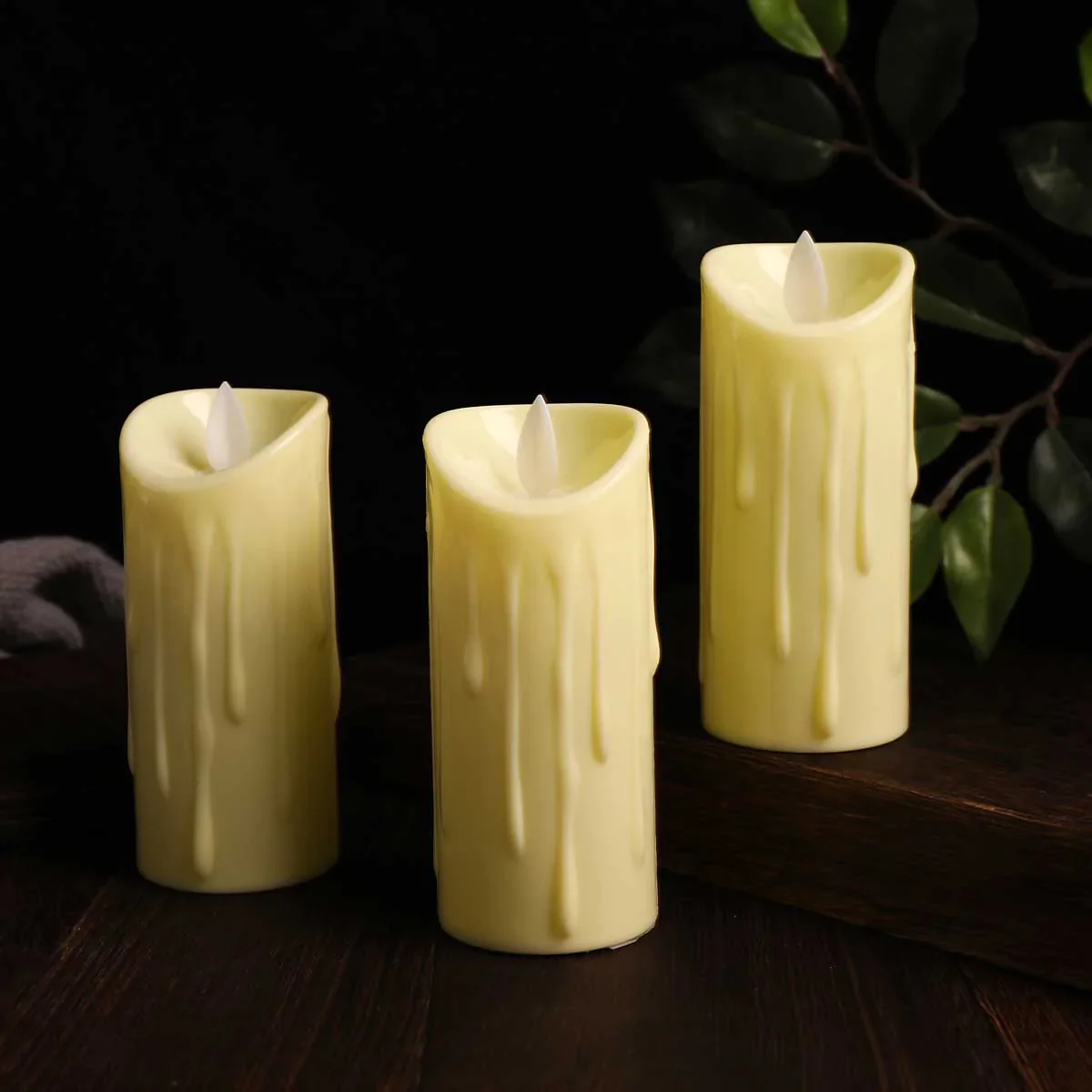 HULIANFU Pack of 3/6 LED Battery Operated Flameless Candles Remote Control,Moving Wick Swing Flame Pillar Candles For Wedding Birthday - Deanwangkt