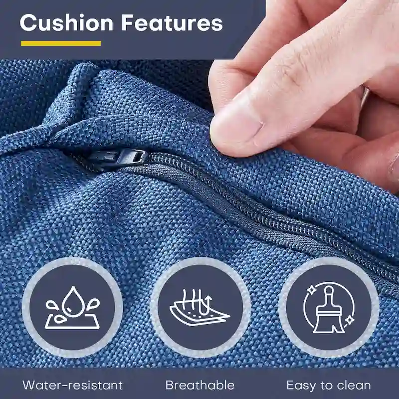 Gymojoy 3 Peices Patio Chairs with Coffee Table - Brown