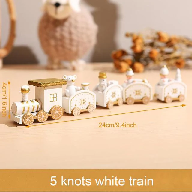 HULIANFU Merry Christmas Wooden Train Ornament Christmas Decoration For Home Santa Claus Gift Natal Navidad Noel  New Year Xmas Decor - Deanwangkt
