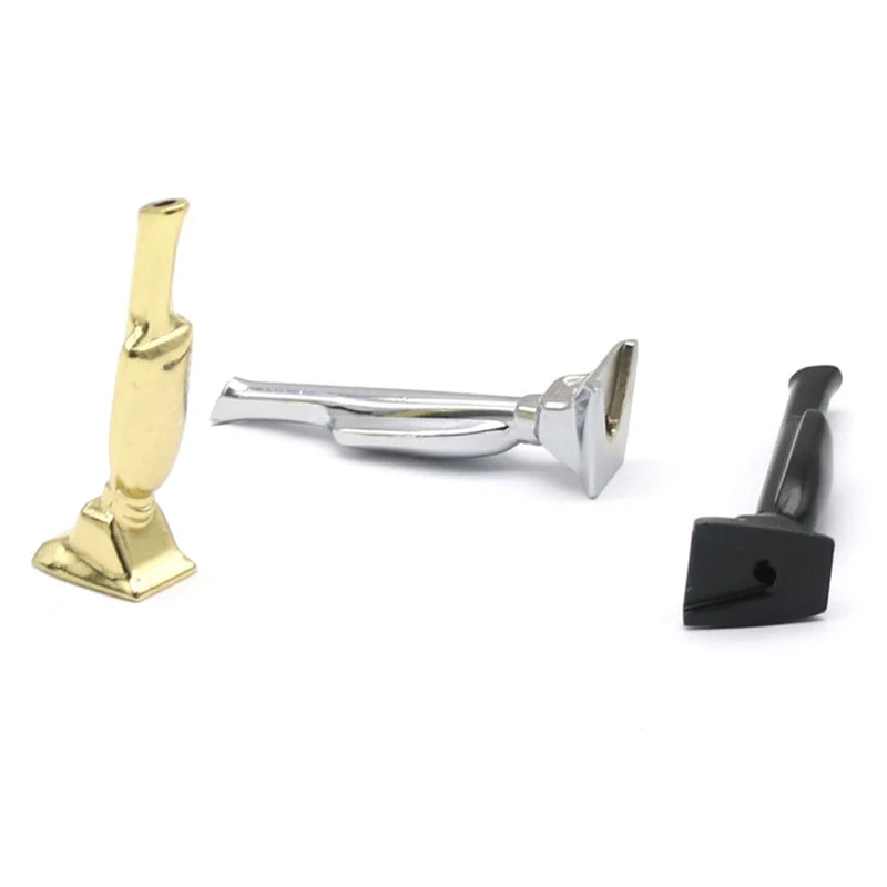 HULIANFU Stainless steel Mini Golden Man trophy pipe Snuff Snorter Sniff Metal Tube smoke Vacuum Sniffer Exquisite cigarette filter - Deanwangkt