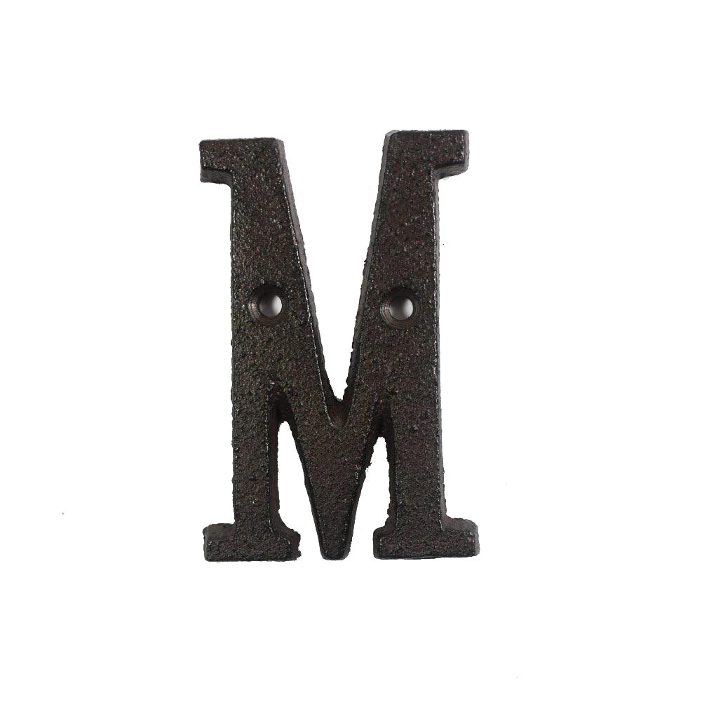 HULIANFU Metal Letters Numbers Cast Iron Decoration House Sign Doorplate DIY Cafe Wall CLH@8 - Deanwangkt