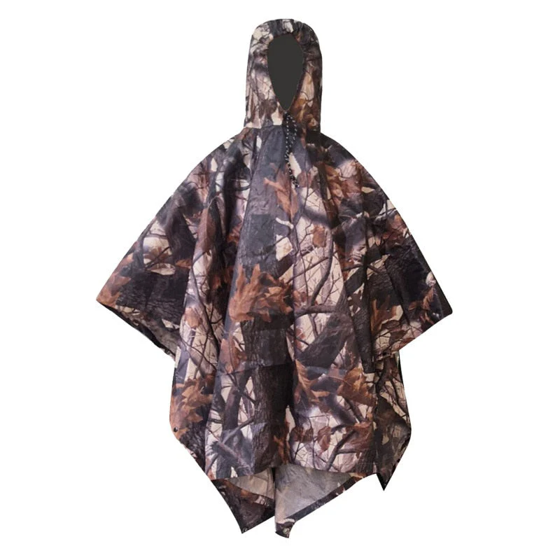 HULIANFU Portable Multifunctional 3 In 1 Rain Coat Hiking Camping Raincoat Poncho Mat Awning Durable Outdoor Activity Rain Gear Supplie - Deanwangkt