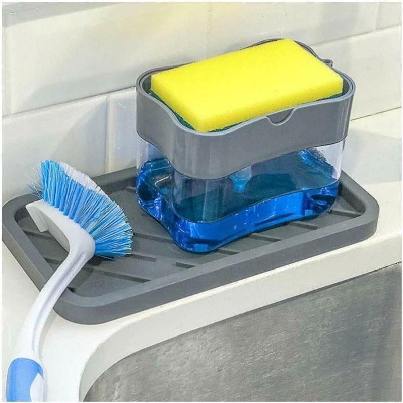 HULIANFU liquid soap dispensersScrubbing Liquid Detergent Dispenser Press-type Liquid Soap Box Pump Organizer Kitchen soap dispenser - Deanwangkt