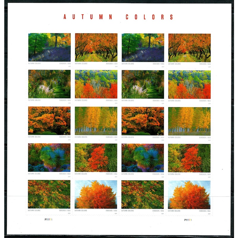 Autumn Colors 2024, (Sheet of 20) - TWENTYSTAMPS