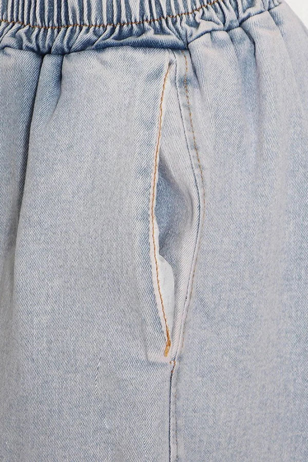 hulianfu Denim Girly Bandeau Pant Suit - Deanwangkt