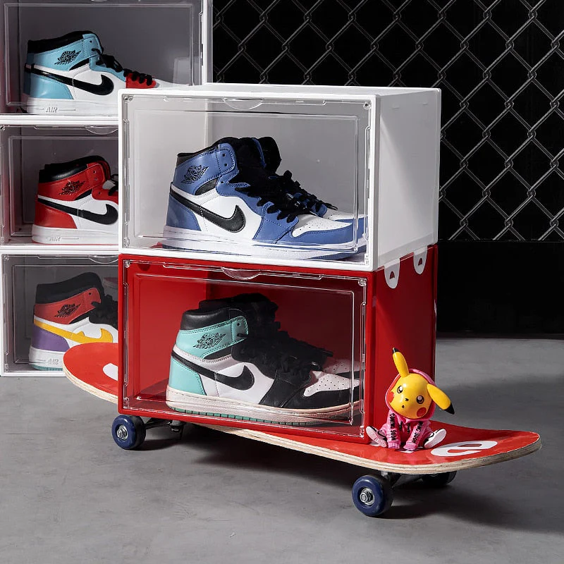 HULIANFU Transparent Anti-oxidation Shoe Box Aj Shoe Storage Box Household Drawer Type Dust-proof Plastic Shoe Display Stand - Deanwangkt