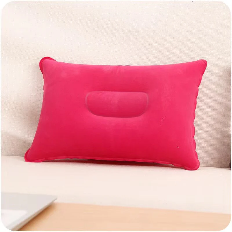HULIANFU Ultralight Inflatable Air Pillow PVC Nylon Sleep Pillow Outdoor Camping Cushion Travel Car Backrest Airplane Head Rest Support - Deanwangkt