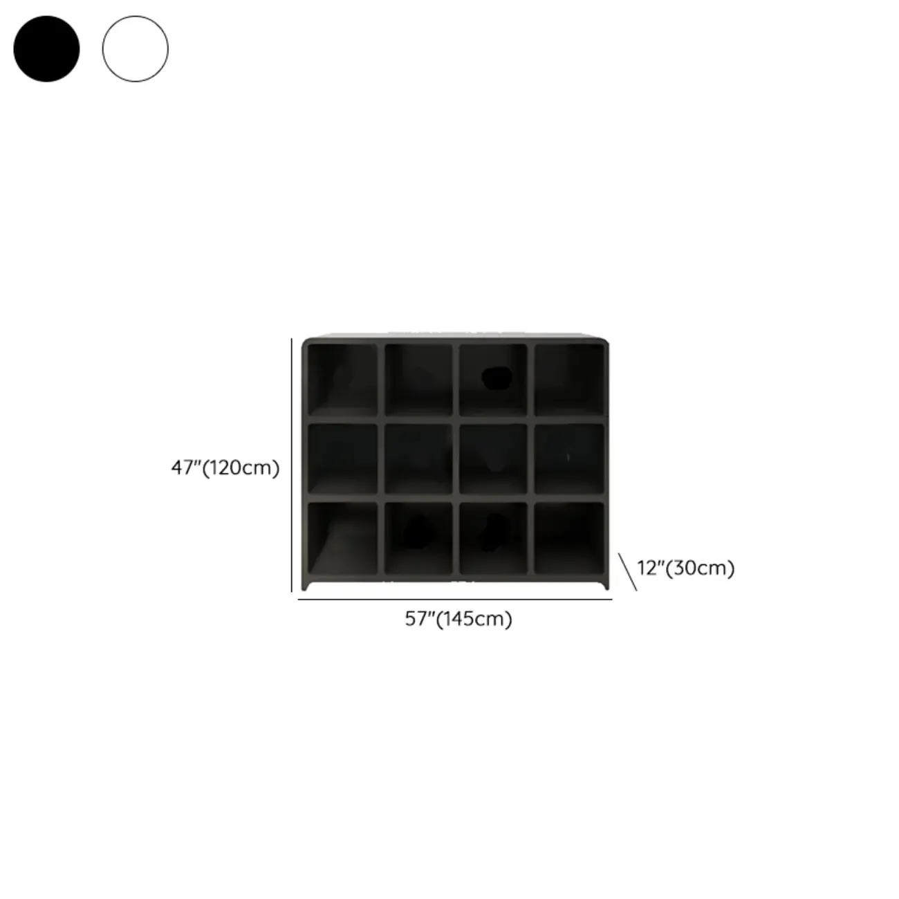 Simple Wooden Closed Back Bookcase in Black