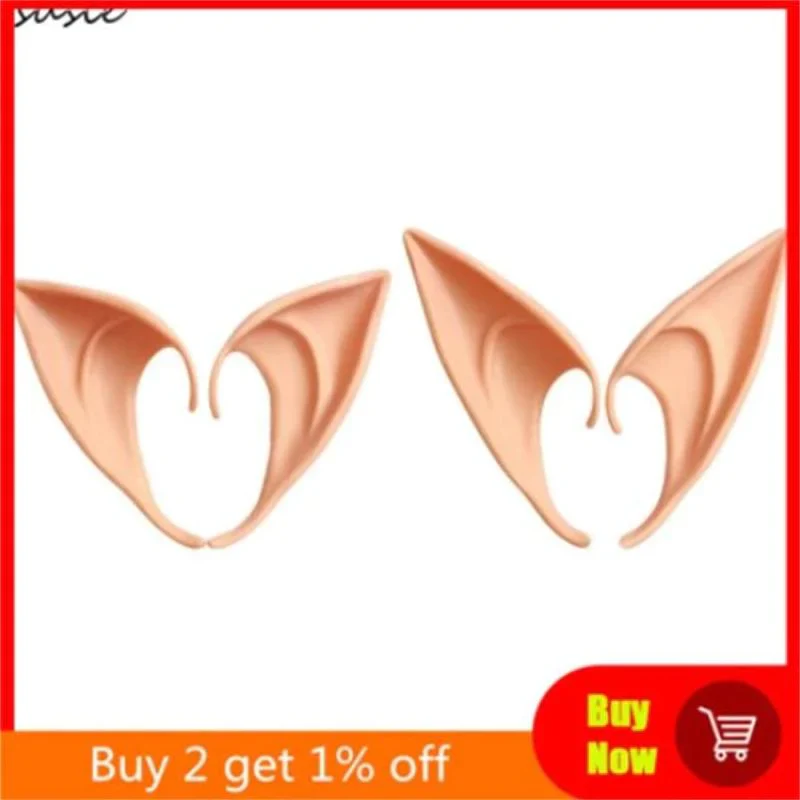 HULIANFU Party Decoration Latex Ears Fairy Cosplay Costume Accessories Angel Elven Elf Ears Photo Props Adult Kids Toys Halloween Supply - Deanwangkt
