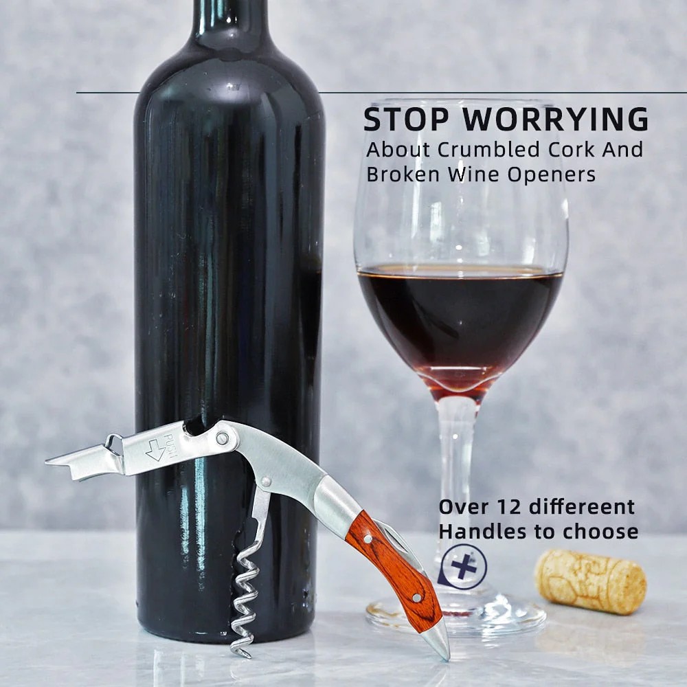 HULIANFU Wine Opener, Professional Waiters Corkscrew, PU Bag, Bottle Opener and Foil Cutter Gift for Wine Lovers - Deanwangkt