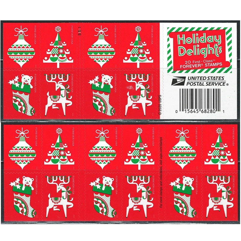 Holiday Delights 2020, (Book of 20) - TWENTYSTAMPS