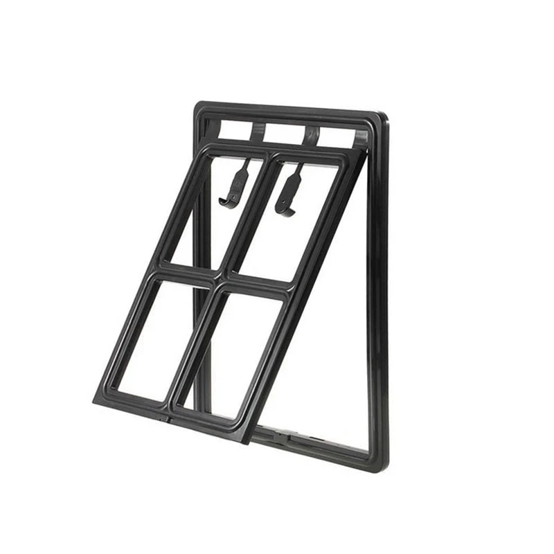HULIANFU Pet Accessories Two Size Black Dog Gate Quiet Out and In Puppy Cats Door Easy To Install Light Weight Suitable for Large Pets - Deanwangkt