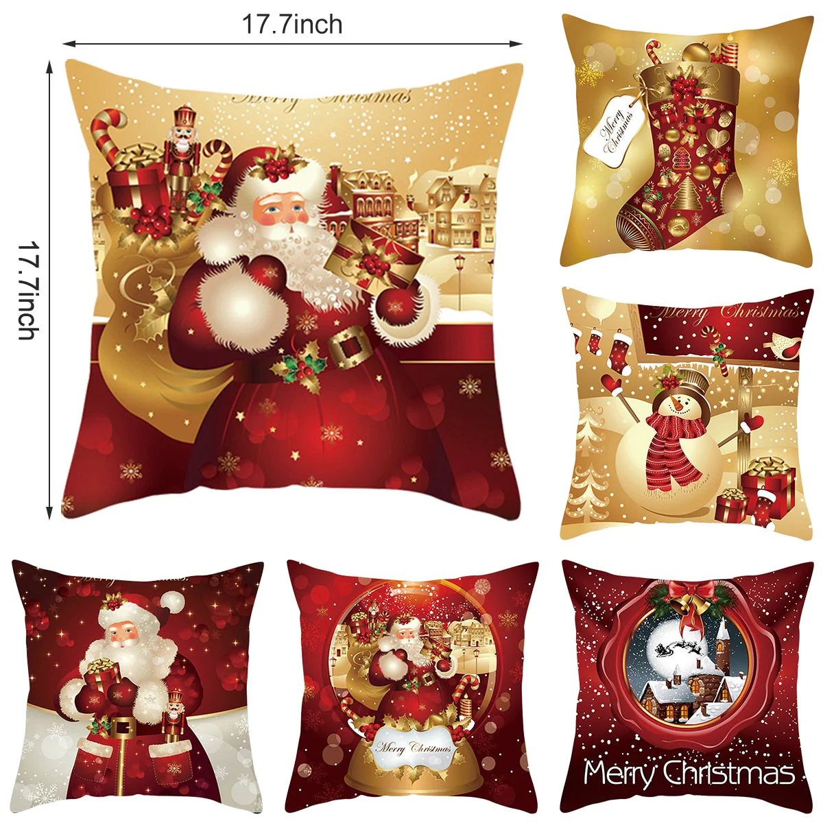 HULIANFU Santa pillowcase Happy New Year 2026  Xmas Gifts  Christmas Decor For Home Merry Christmas Ornament Navidad Natal Xmas Gifts - Deanwangkt