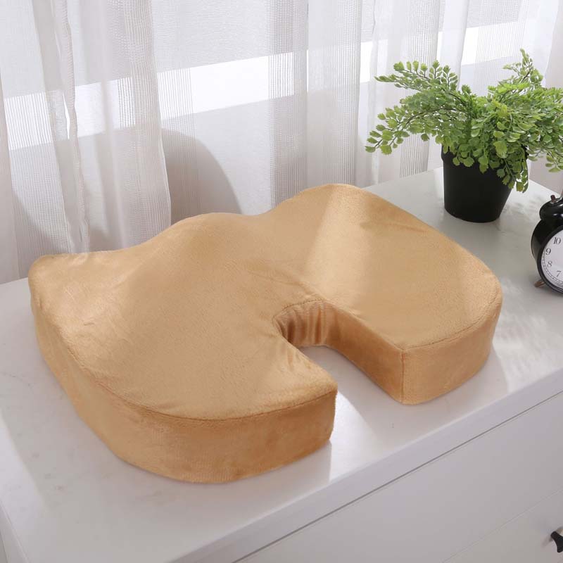 HULIANFU Orthopedic Booster Seat Cushion Memory Foam Chair Massage Pad Office Back-rest Pad Driver Pilot Headrest - Deanwangkt