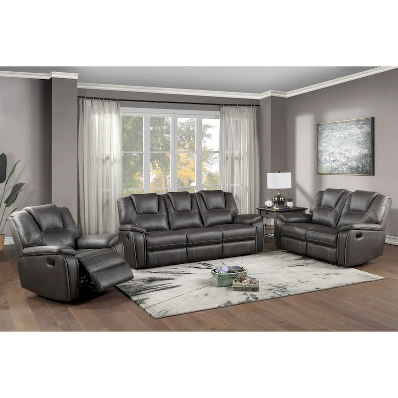 Kameryn Faux Leather Manual Reclining Loveseat