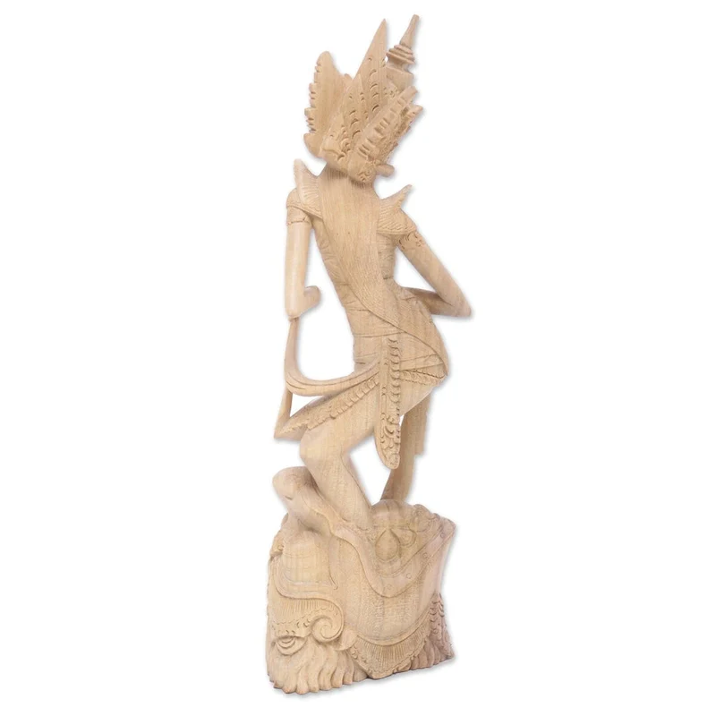 Novica Handmade The Tale Of Dewi Ratih Wood Statuette