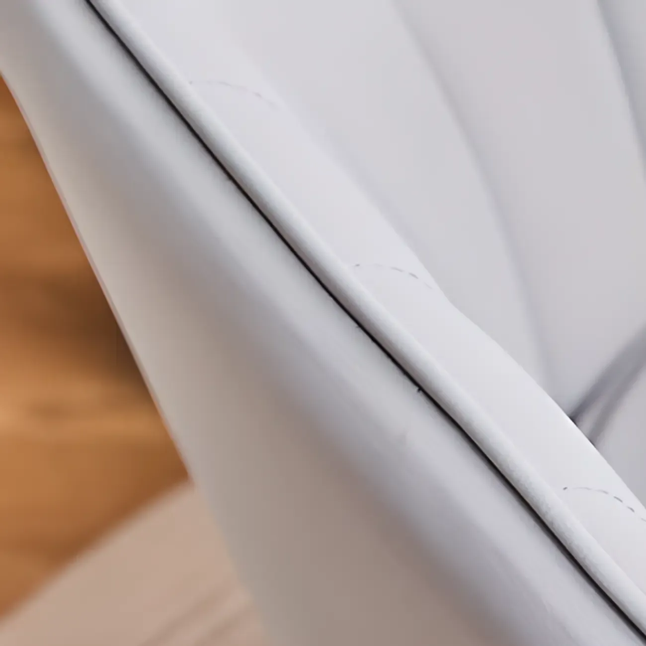 Sleek Grey Leather Swivel Office Chair