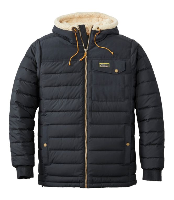 Men's Mountain Classic Down Hooded Jacket, Sherpa-Lined