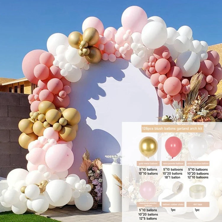 HULIANFU Macaron Pink Balloon Garland Arch Kit Wedding Birthday Party Decoration Kids Globos Rose Gold Confetti Latex Ballon Baby Shower - Deanwangkt