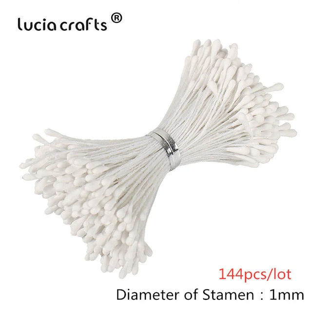 HULIANFU 2026  Lucia Crafts 144/420/600/1000pcs /Lot  Flowers Stamen 2mm  DIY Artificial Flowers  Wreath For Wedding Party Home Decor  D0401 - Deanwangkt