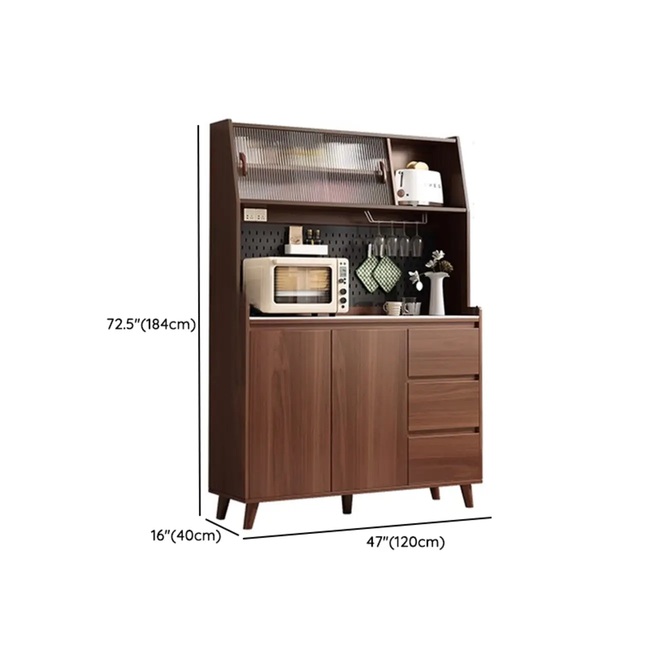 Modern Slab Stone Countertop Kitchen Sideboard