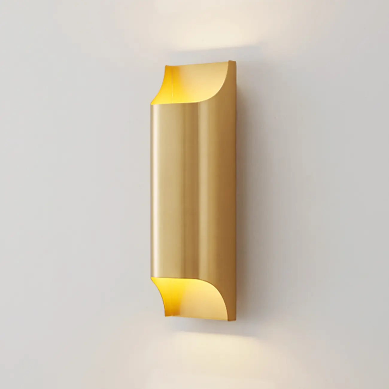 2-Light Copper LED Wall Lamp in Gold/Black Finish