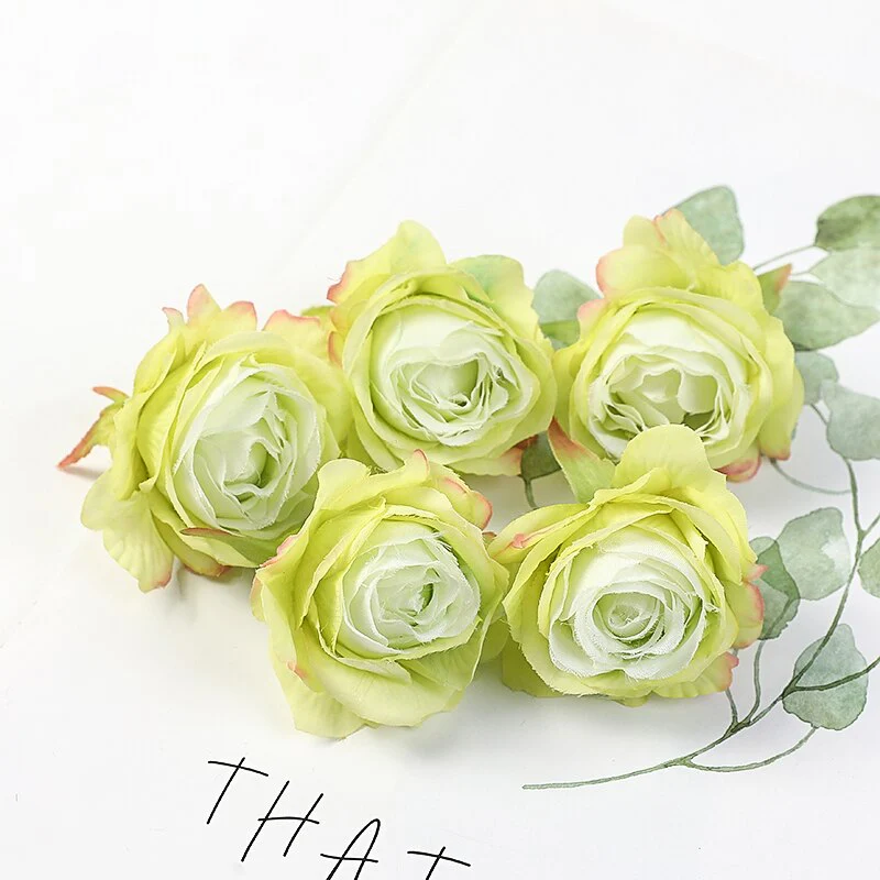 HULIANFU 2026  5PCs Rose Artificial Flowers Silk Fake Flowers For Home Room Decor Party Wedding Valentines Day Decorations DIY Crafts Accessory - Deanwangkt