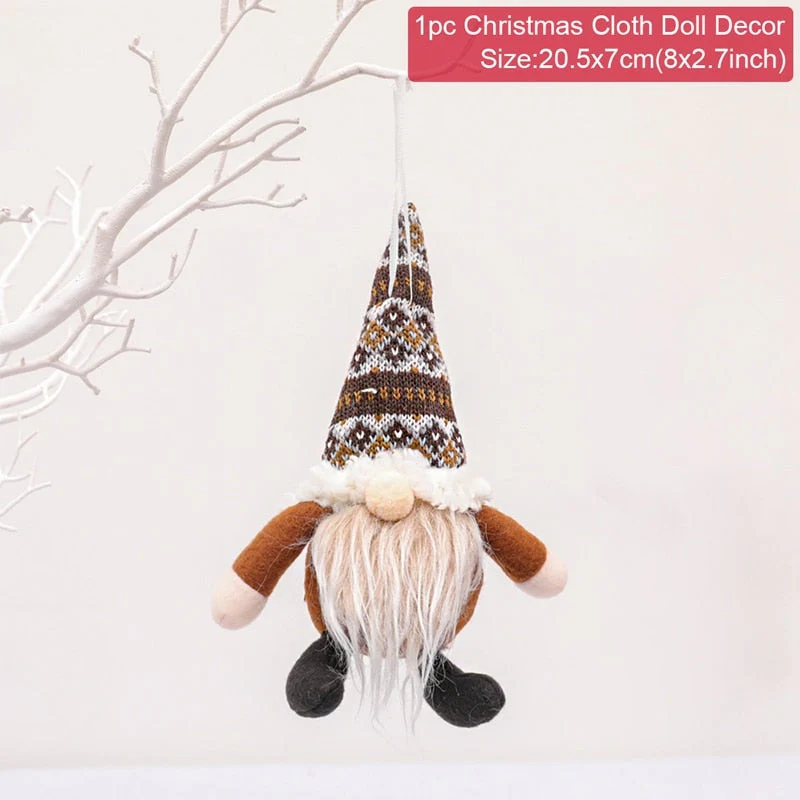 HULIANFU Santa Claus Christmas Doll Merry Christmas Decorations for Home Elk Christmas Ornaments Xmas Tree Decor  Navidad Natal Gifts - Deanwangkt