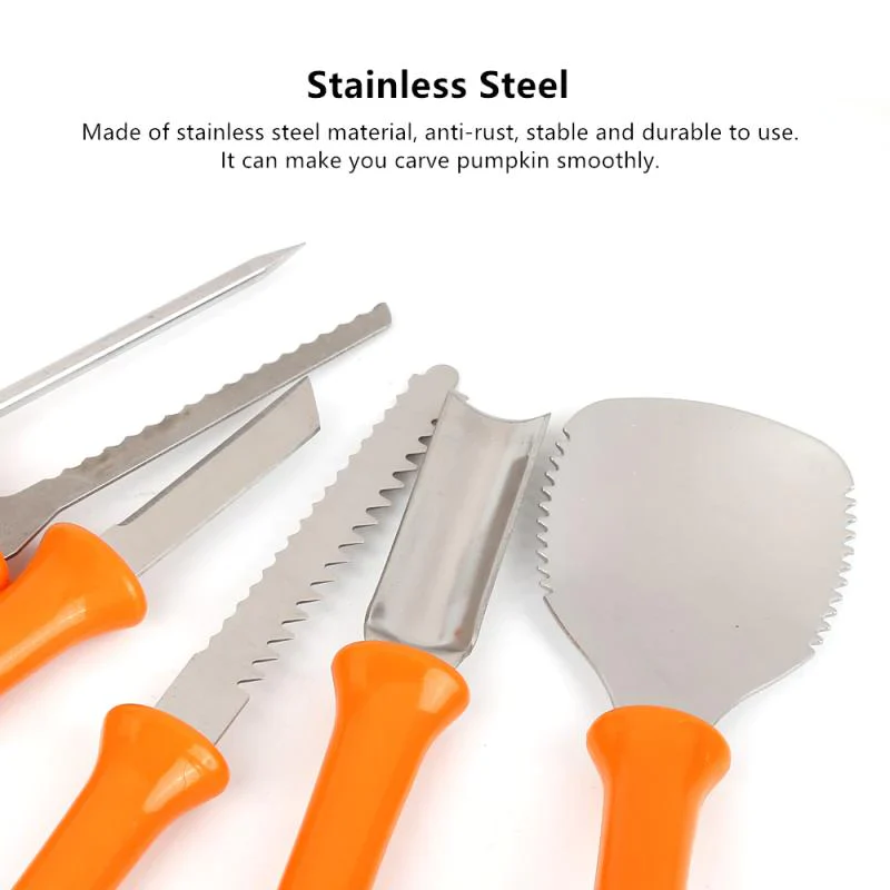 HULIANFU New 7 Piece Halloween Pumpkin Carving Tools Halloween Kids Pumpkin Carving Hand Tool Set Adults Professional Pumpkin Carving Kit - Deanwangkt
