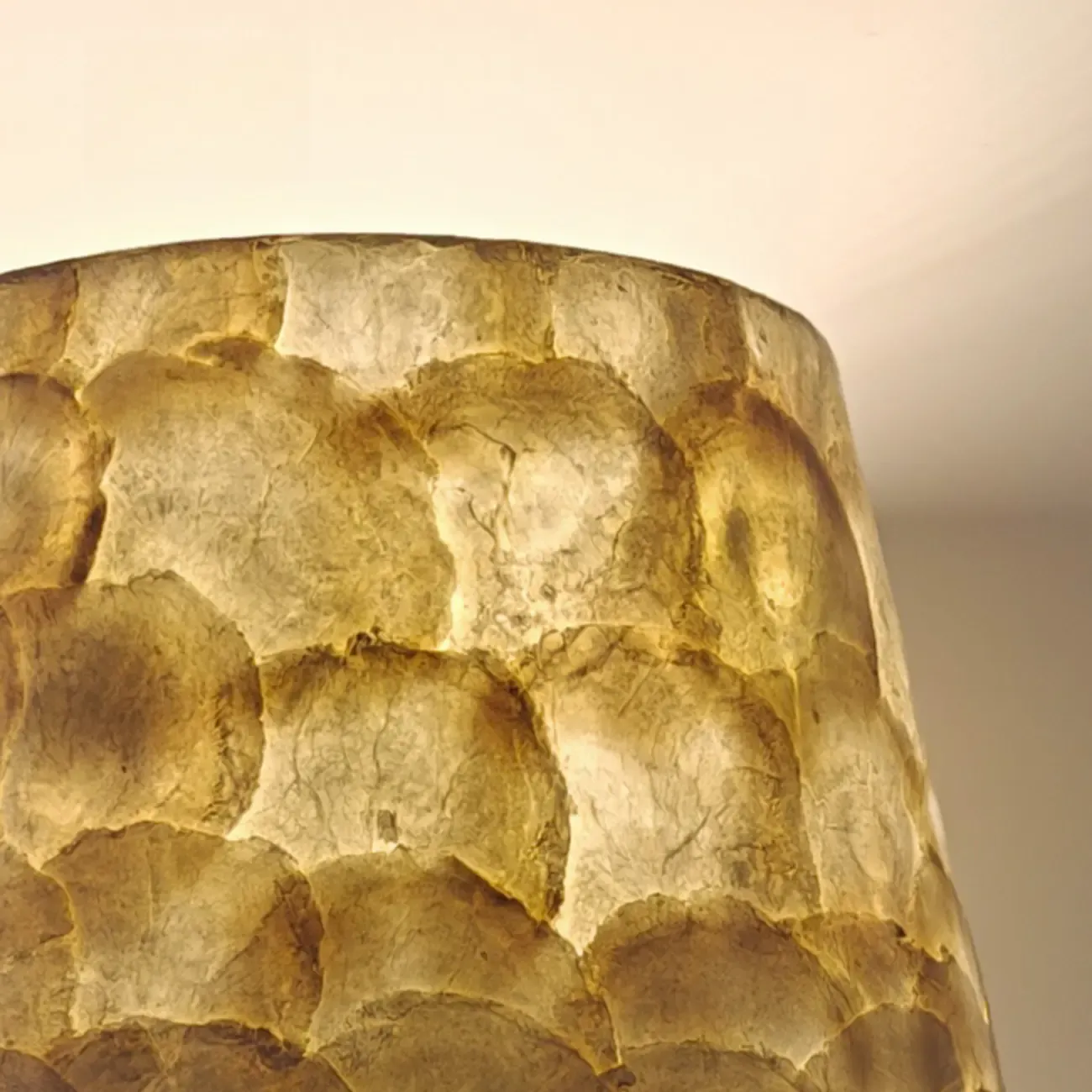Modern Shell Table Lamp with Geometric Shade