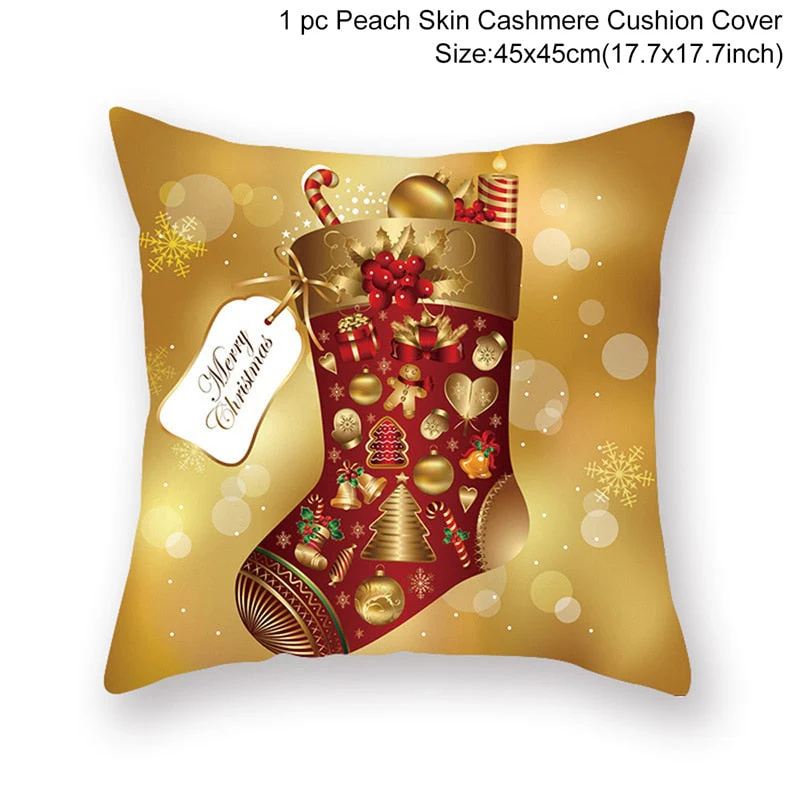 HULIANFU Santa pillowcase Happy New Year 2026  Xmas Gifts  Christmas Decor For Home Merry Christmas Ornament Navidad Natal Xmas Gifts - Deanwangkt