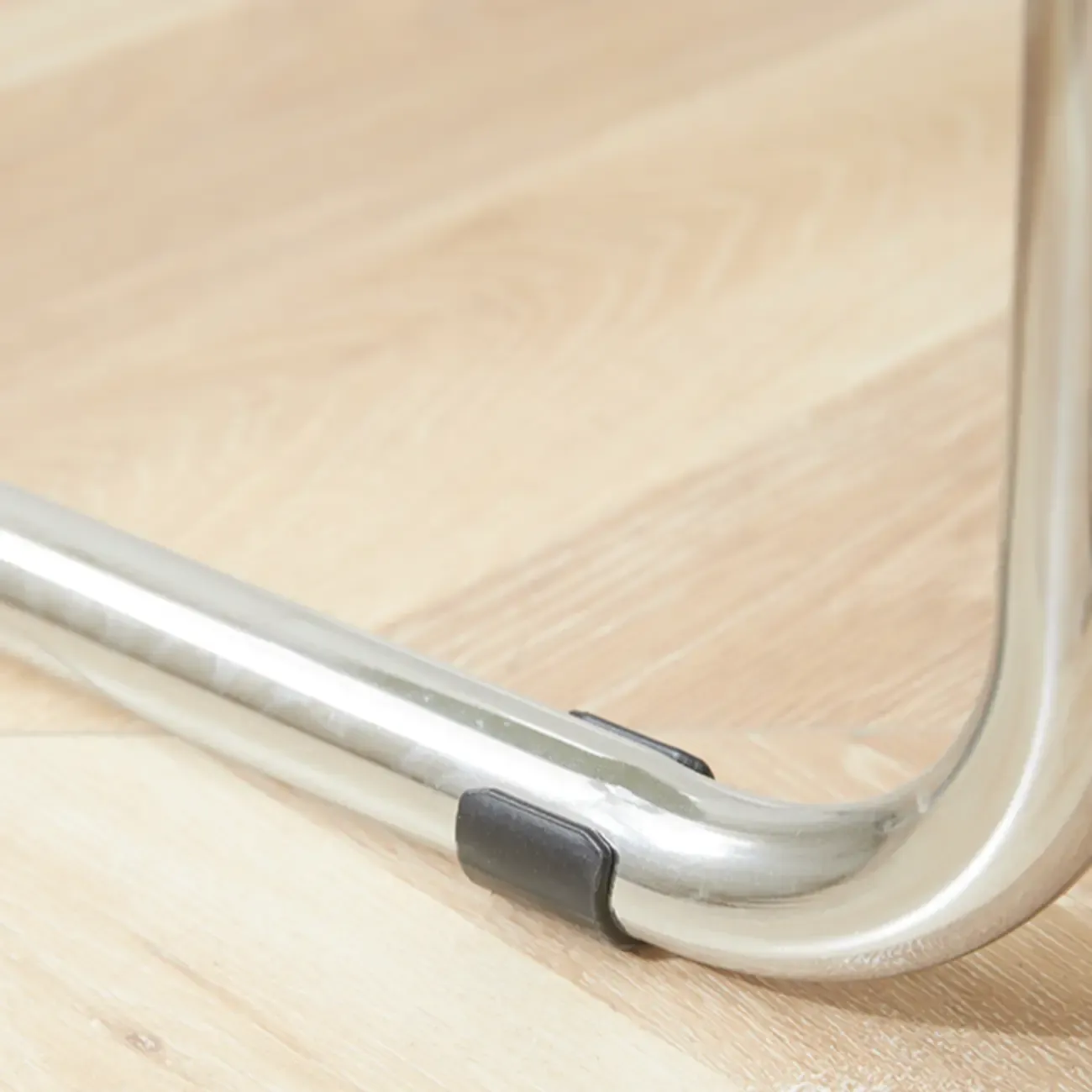 Simple Metal Armless Dining Chair in Yellow Solid Back