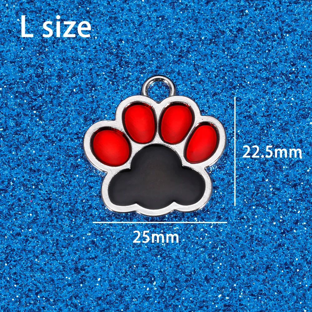 HULIANFU Personalized Dog Cat Tags Engraved Cat Dog Puppy Pet ID Name Collar Tag Pendant Pet Accessories Paw Glitter Pendant - Deanwangkt
