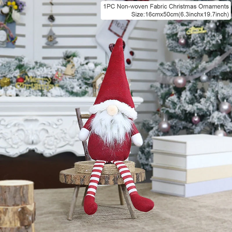 HULIANFU Santa Claus Christmas Doll Merry Christmas Decorations for Home Elk Christmas Ornaments Xmas Tree Decor  Navidad Natal Gifts - Deanwangkt
